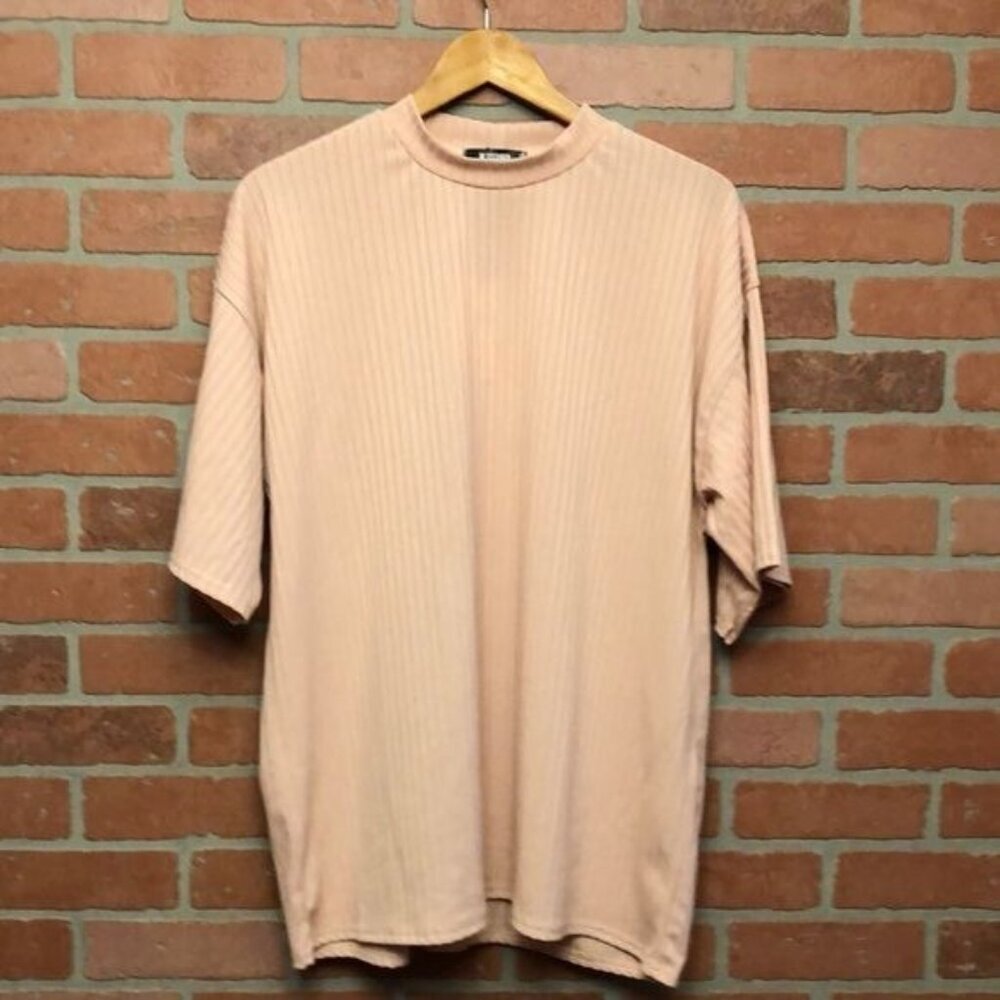 Missguided Ribbed T Shirt Cycle Size 8 Pink